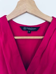 Hot pink sleeveless shift dress