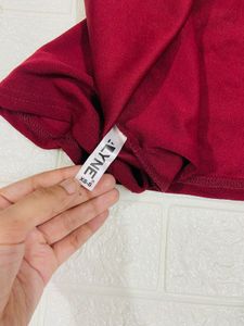Flared Maroon Skirt