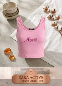 Zara Pink Angel Baby Tank Top