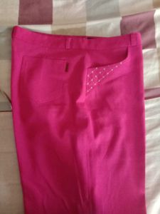 Bright Pink Embellished Pants