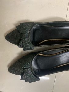 Sparkly Bow Ballet Flats