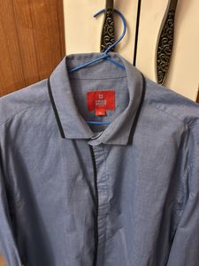 Men's Blue Long Sleeve Shirt