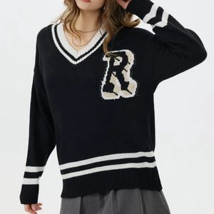 V-Neck Knit Pullover Sweater