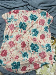 Boho Floral Print V-Neck Top