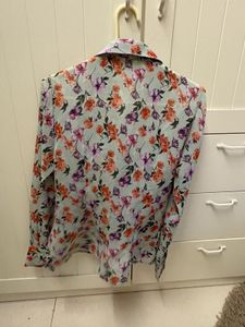 KAZO Chic Floral Satin Shirt | Size S