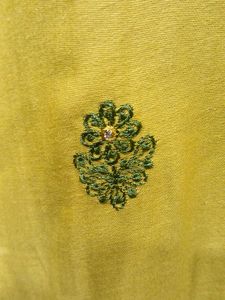 Yellow Embroidered Kurti