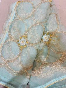 Embroidered Net Dupatta