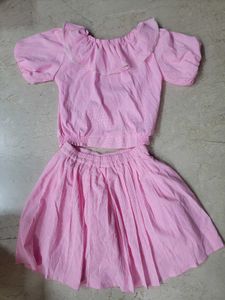 New Pink Skirt and Top Set