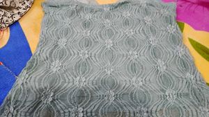 Blue Lace V-Neck Cami Top