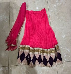 Vibrant Pink Lehenga Set with Dupatta