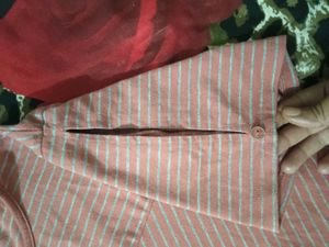Casual Pink Striped Dress