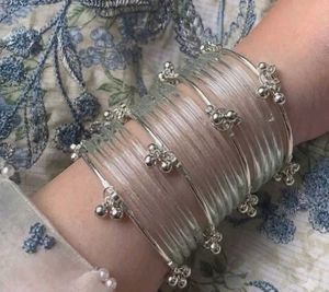 Colorful Beaded Bangles with Charms