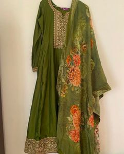 Regal Olive Anarkali