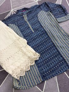 Blue Pakistani Kurta with farshi salwar 💙