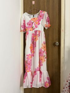 Floral Maxi Dress with Ruffle Hem