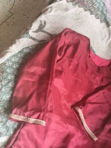 Beautiful Maroon Kurta with Golden Trim