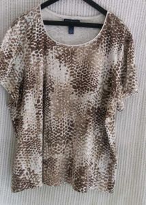 KAREN SCOTT Animal Print Top