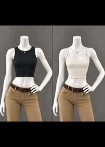 Ribbed Crop Tank Tops (Set of 2)