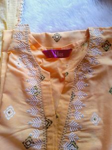 Yellow Embroidered Kurta Set