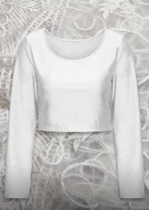 Emerald Green Long Sleeve Square Neck Crop Top