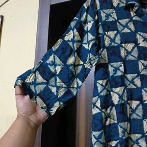 Blue &amp; White Geometric Print coord set