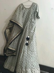 new pretty gown with dupatta