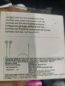 Apple   Earpods Headphone Plug . Good Condition.