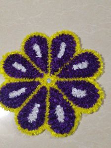 Handmade Flower mat ragoli