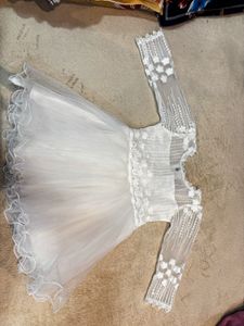 baby girl Elegant White Dress