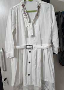 White Belted Maxi Dress🌸