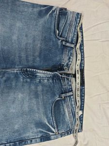 Men's Acid Wash Blue Jeans