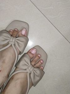Stylish Bow Slip-On Sandals