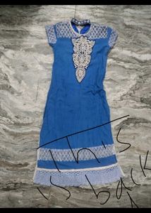 Elegant Blue Embroidered Kurta