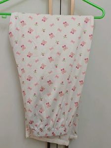 Pink Cherry Print Padded nightsuit for girls