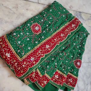 stone work Embroidered Saree