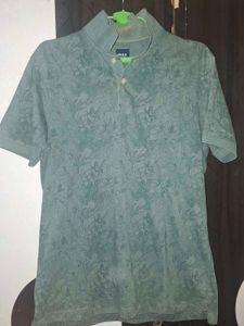 Men's Green Patterned Polo Shirt