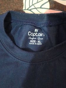 Graphic Print Navy Blue T-Shirt