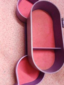 Vintage Purple Compact Mirror Makeup Case