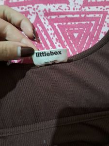 Littlebox ruched bodycon dress🤎