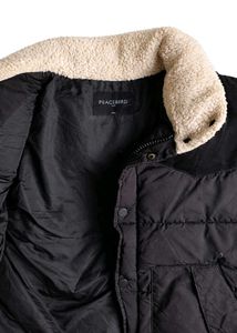 Men's Black Knit Puffer Jacket