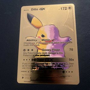 Baby & Kids > Toys & Games | Rarest Gold Ditto GX Pokemon Card | Freeup