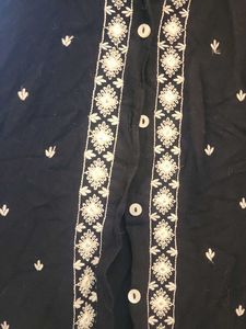 Black Kurta Embroidery bust size 42 2xl
