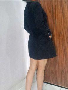 Stylish premium quality Navy Blue Coat dress