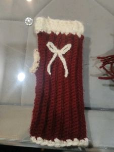 Burgundy Knit Arm Warmers