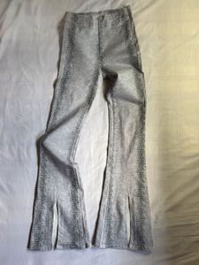Grey Flared Split Pants