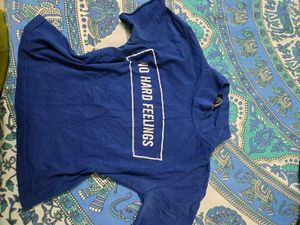 cute y2k fitted top blue
