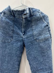 Distressed Wash Denim Jeans
