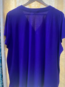 Purple V-Neck Blouse