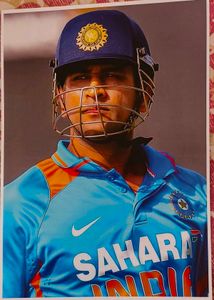 MS DHONI WALL POSTERS . 4PCS