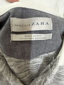 Men's Grey &amp; White Polo T-Shirt